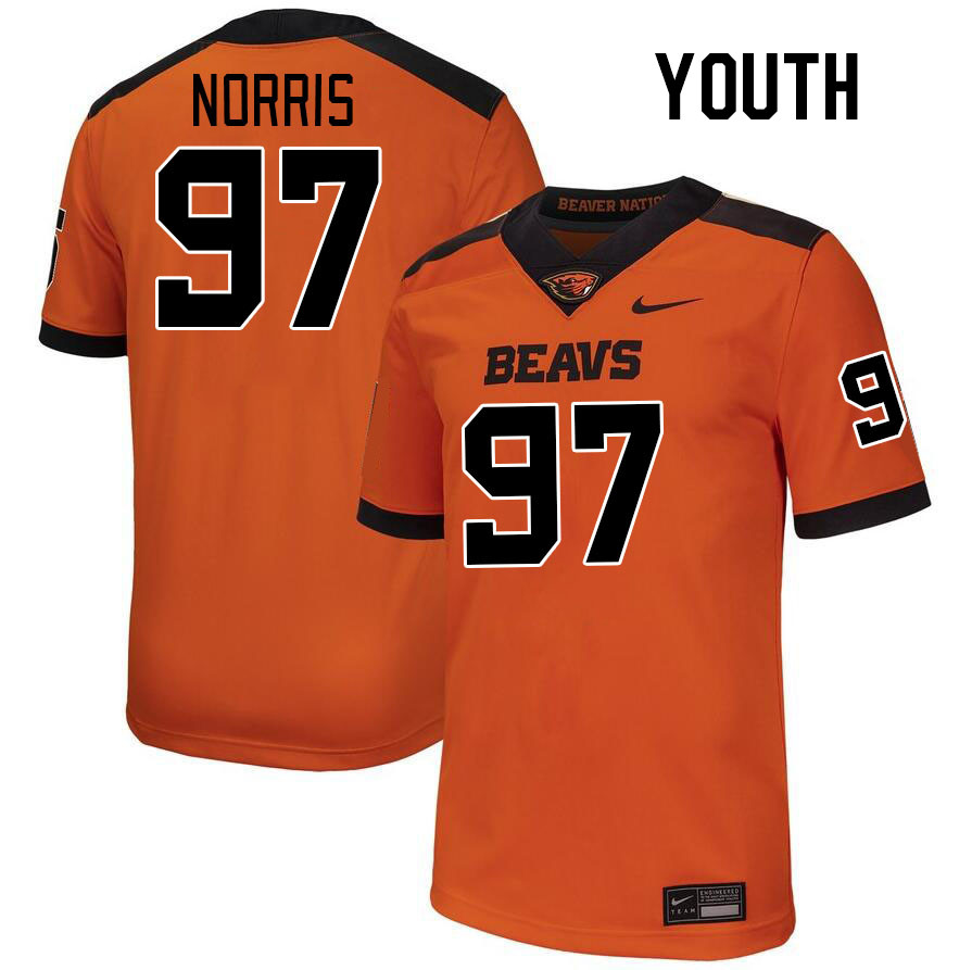 Youth #97 Nick Norris Oregon State Beavers College Football Jerseys Stitched-Orange